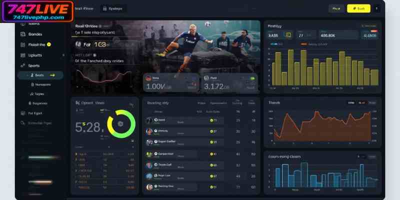 Live betting dashboard with real-time odds and sports statistics