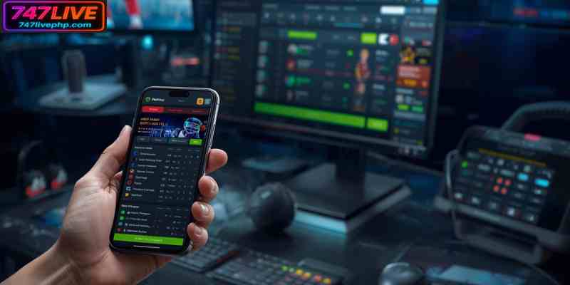  Online sportsbook interface displaying live odds on mobile and desktop devices